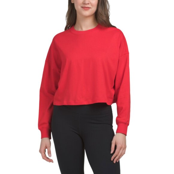 CALVIN KLEIN Tops - CALVIN KLEIN Salsa Embroidered Logo Drop Shoulder Tee